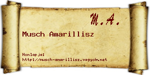 Musch Amarillisz névjegykártya